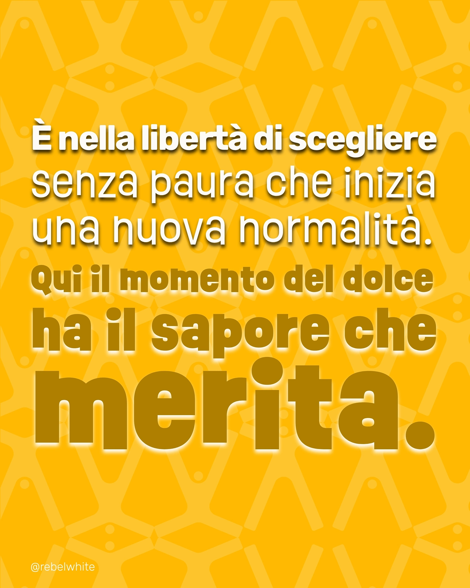 It's in the freedom to choose without fear that a new normality begins. Here, the sweet moment has the taste it deserves.